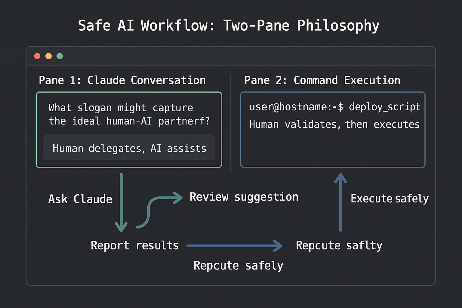 Safe AI Workflow: Two-Pane Philosophy